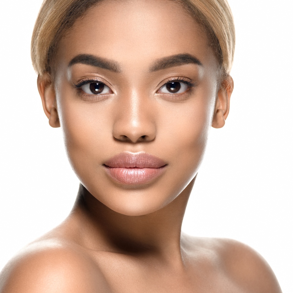 Beauty black skin woman african ethnic female face portrait