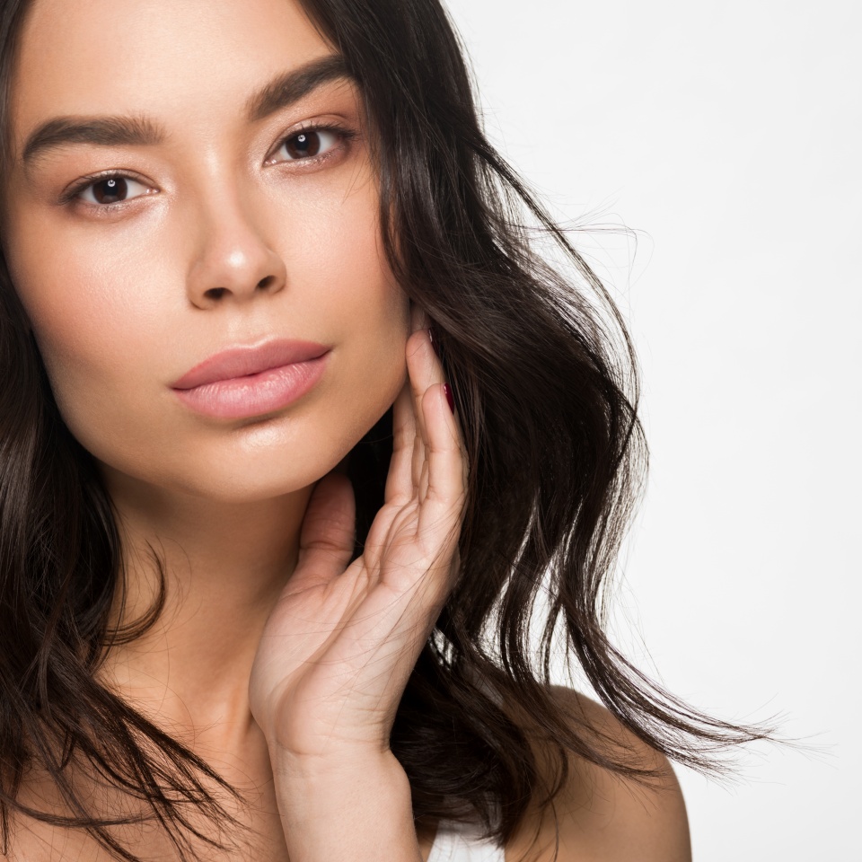 Asia woman beauty natural face make up