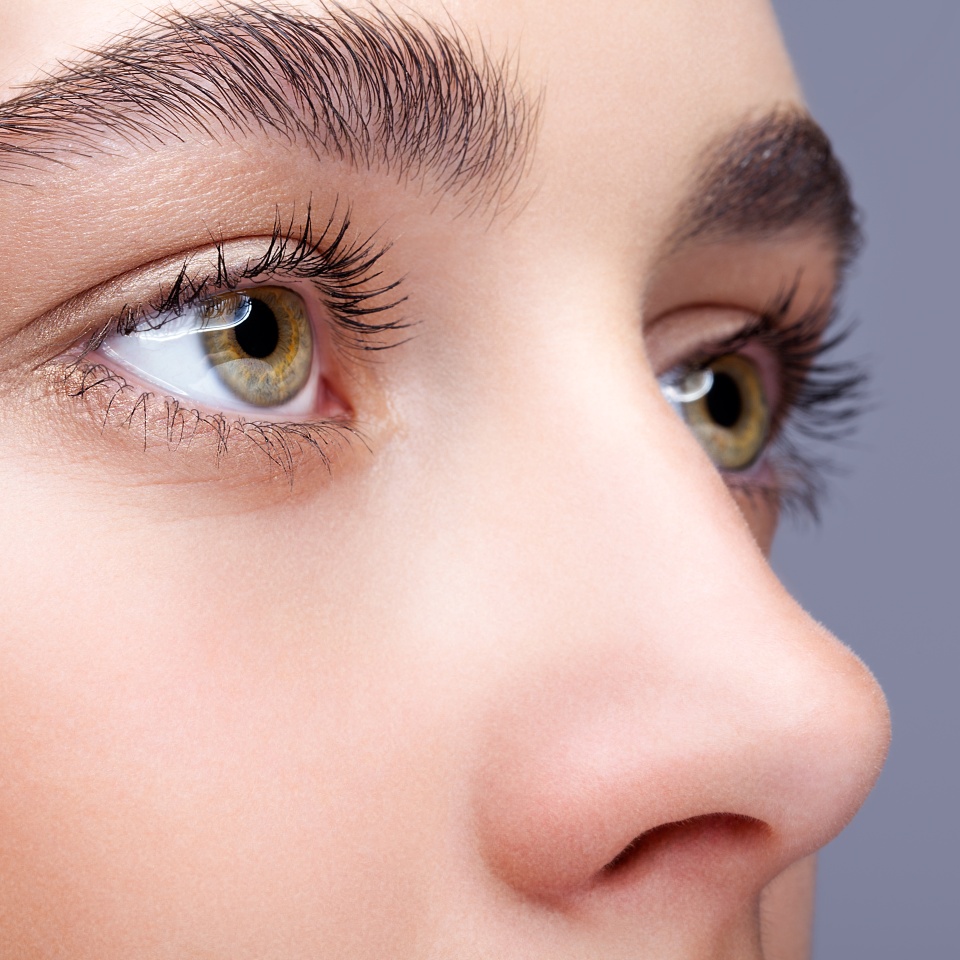 Closeup shot of female face makeup